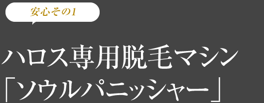 ハロス専用脱毛マシン「ソウルパニッシャー」